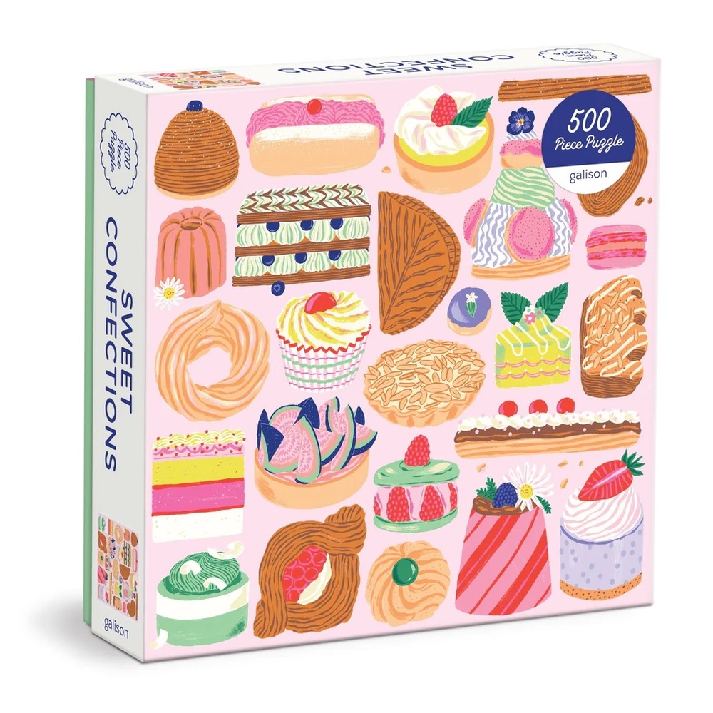 Galison Sweet Confections 500 Piece Puzzle, Cute Jigsaw All Pieces Here!